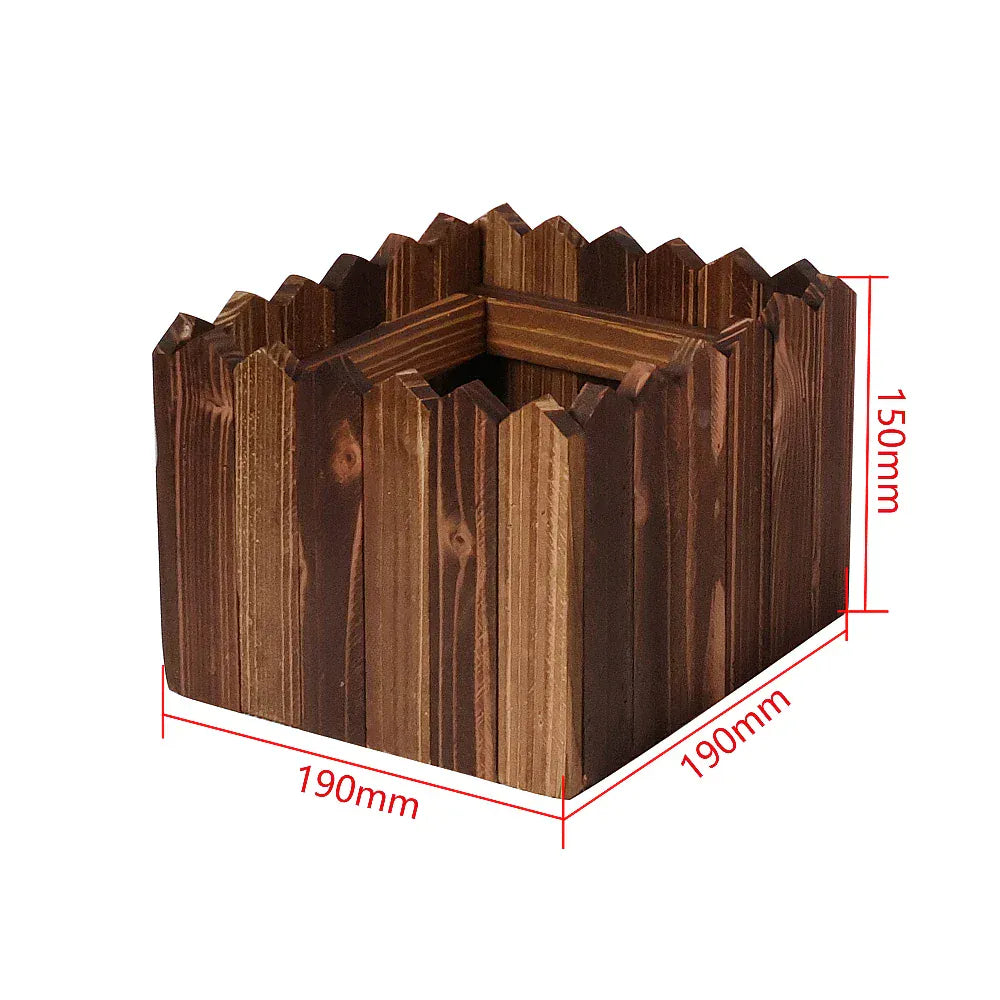 ancien cache pot en bois Moyen