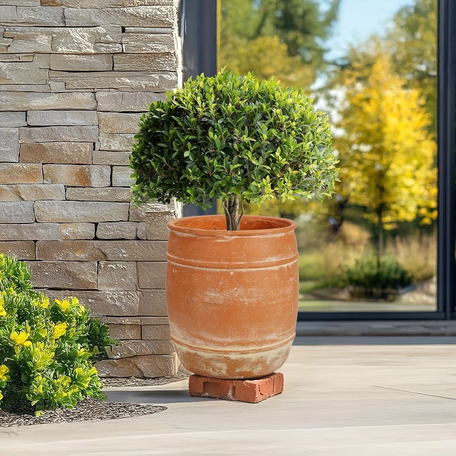 Cache pot ancien terre cuite