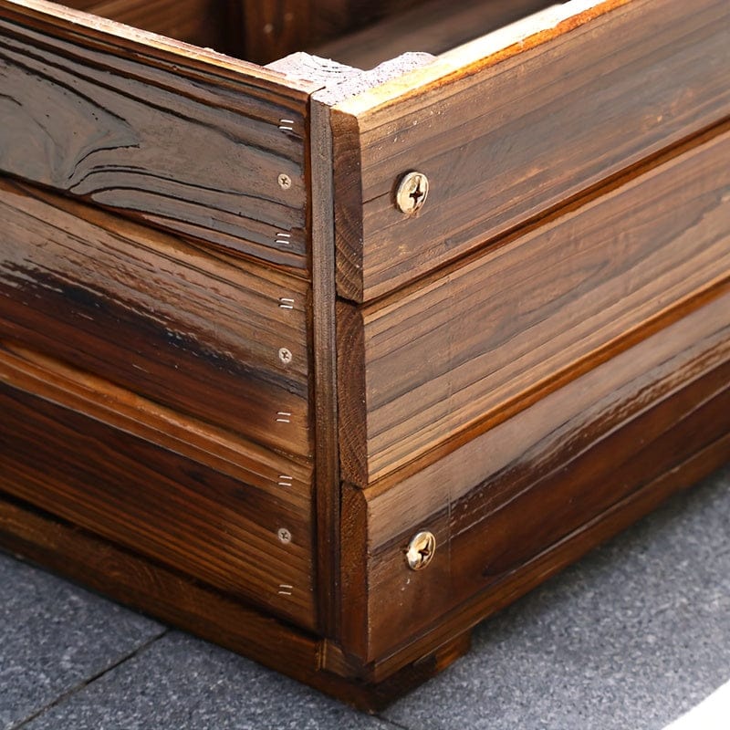 cache-pot bois carré