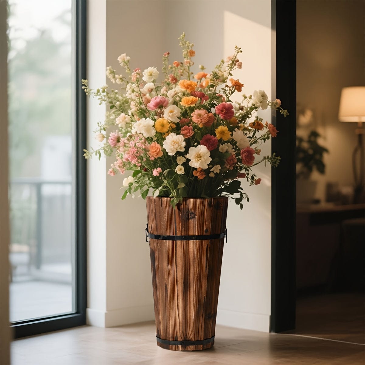 cache-pot bois flotté