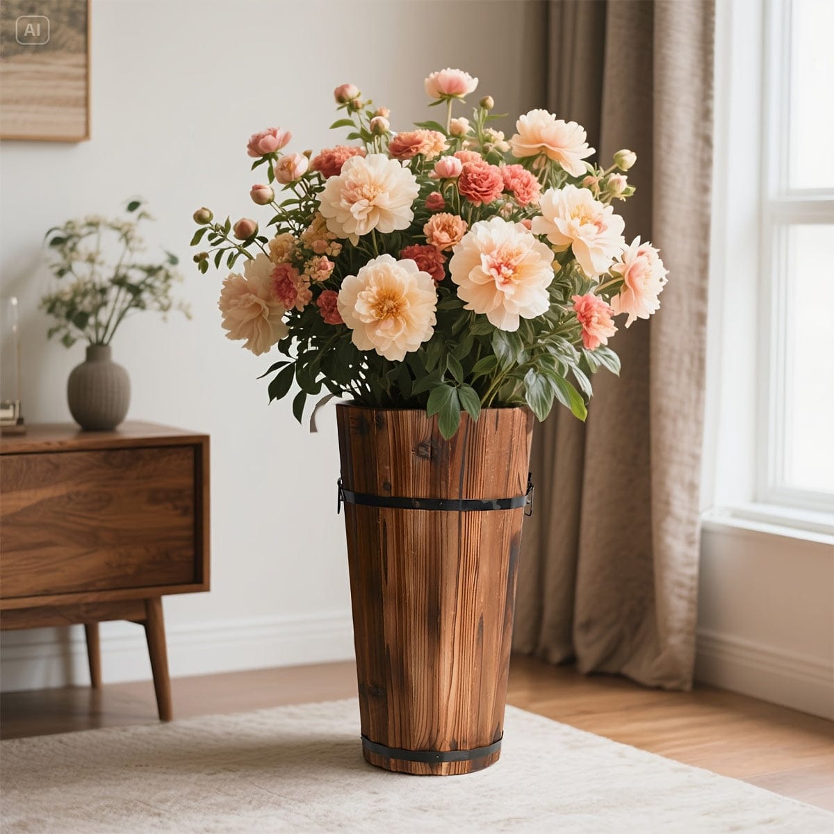 cache-pot bois flotté