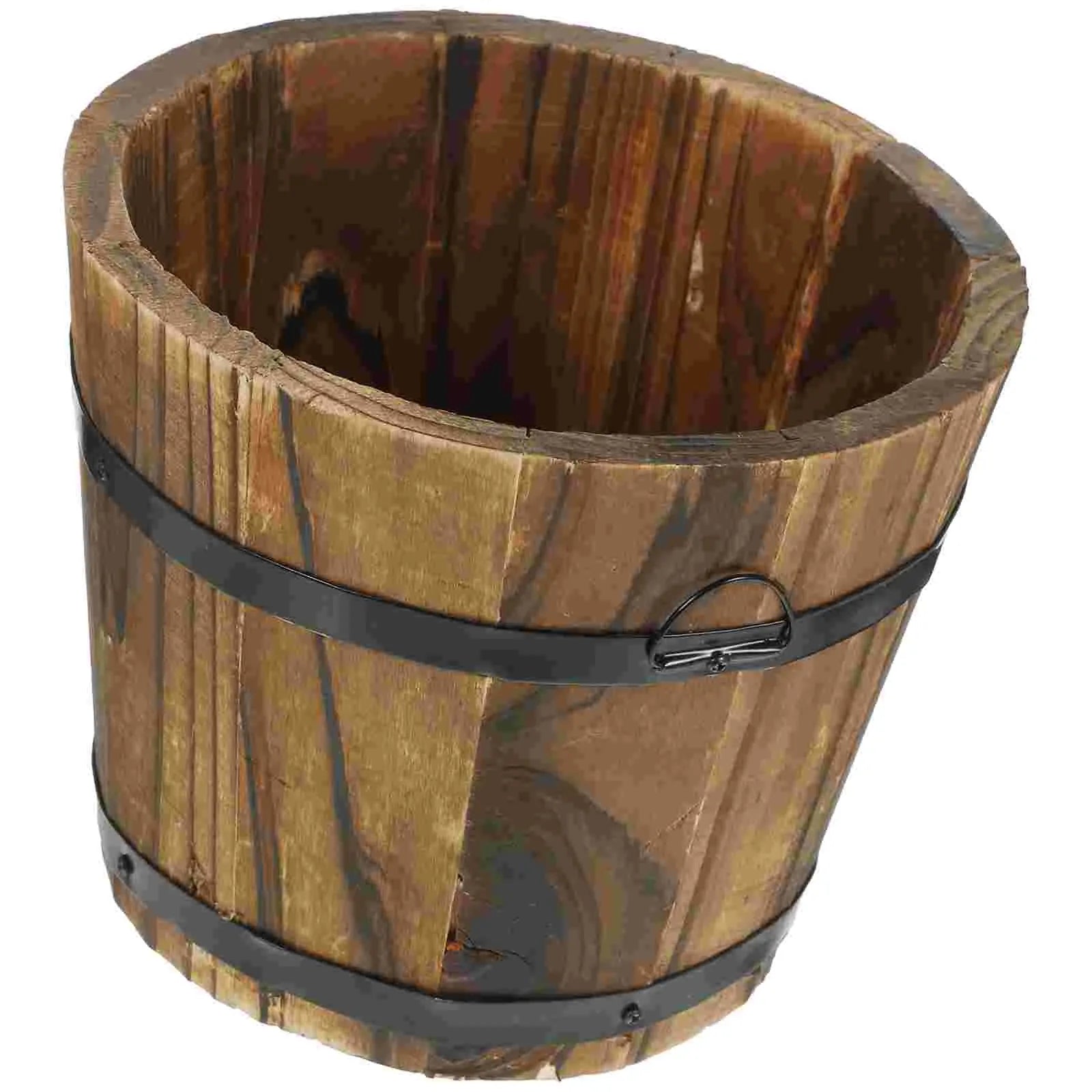 cache pot bois naturel 15x15x12cm