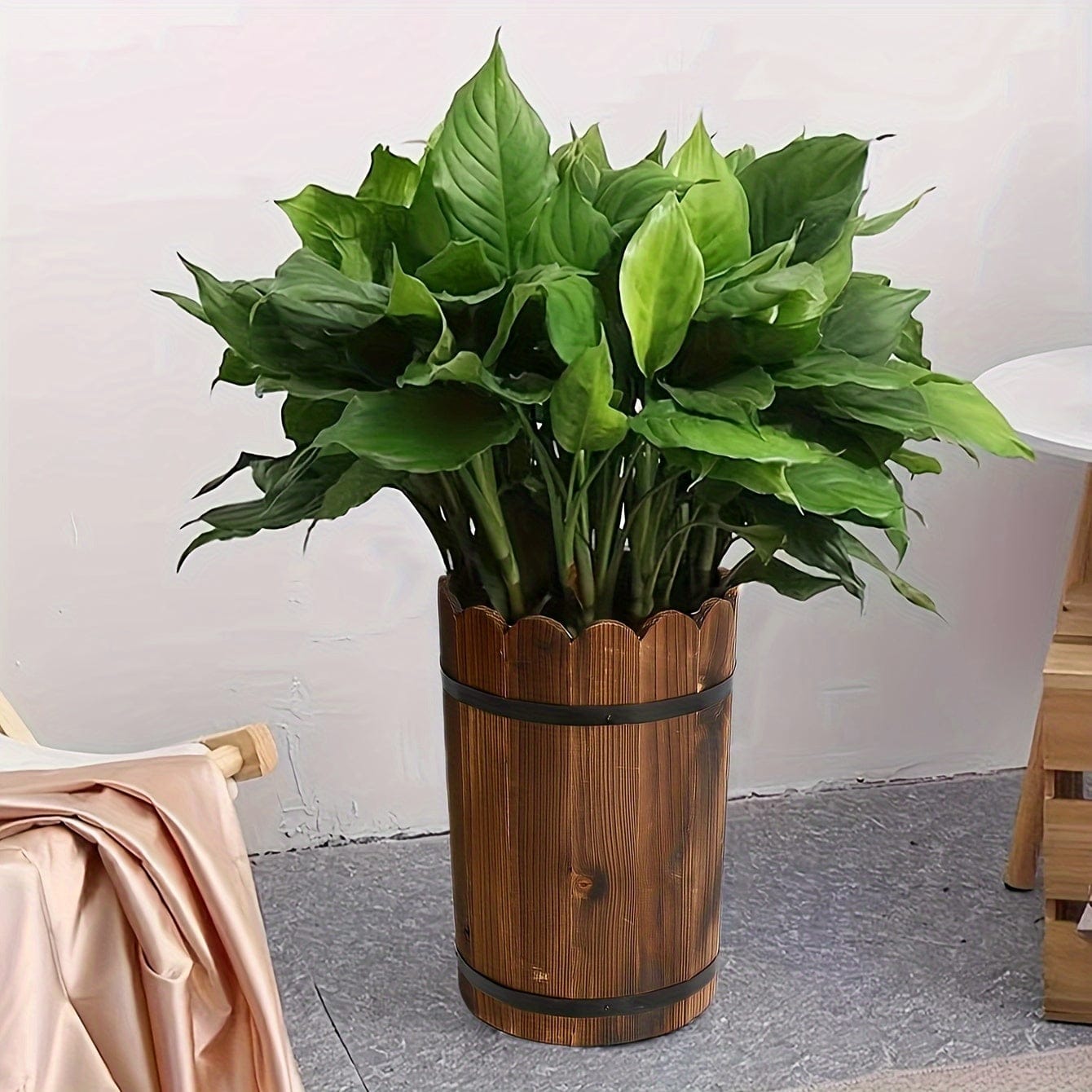 Cache-pot bois palette