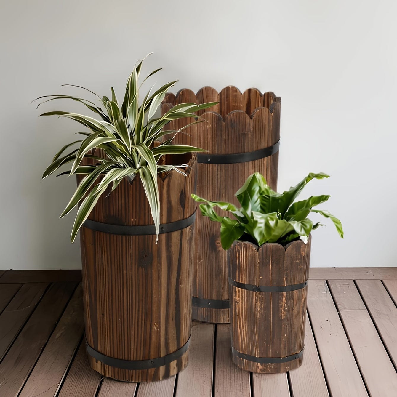 Cache-pot bois palette