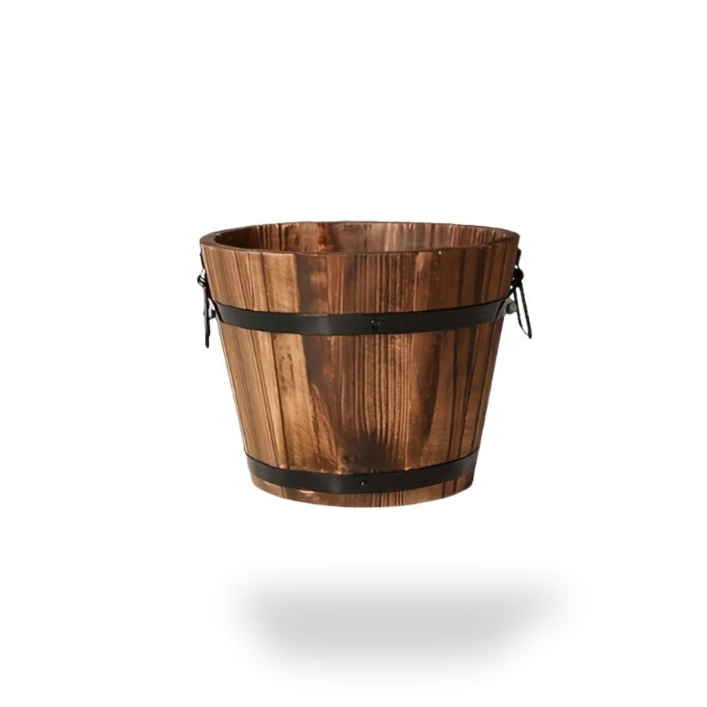 Cache pot bois rond