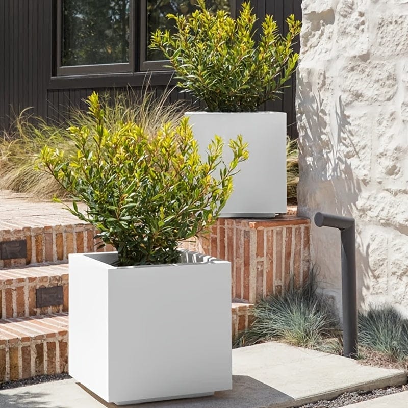 Cache pot carré plastique