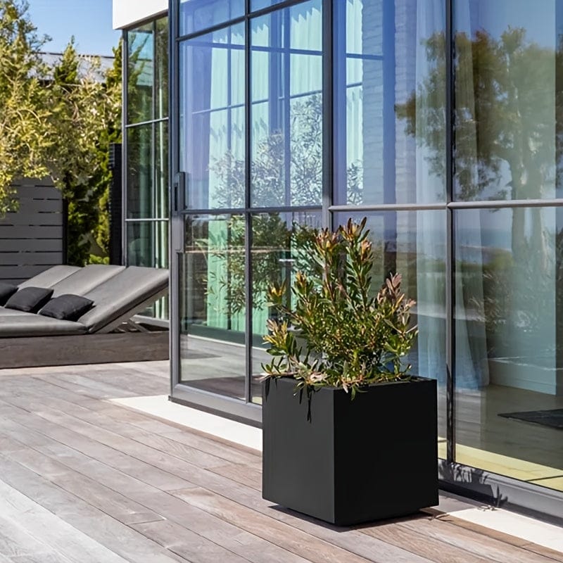 Cache pot carré plastique