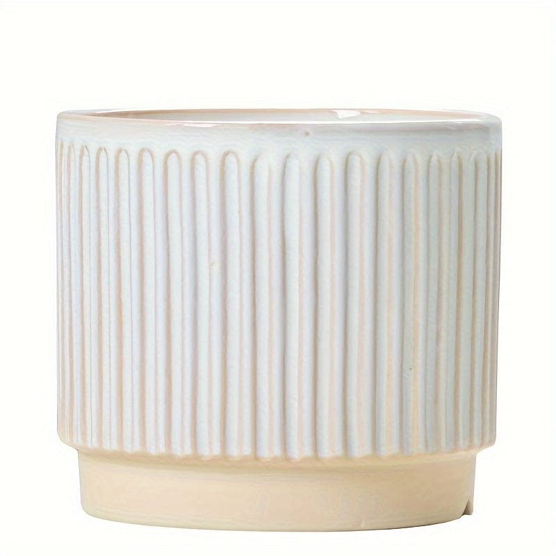 cache pot ceramique design Blanc