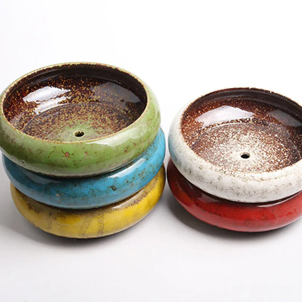 Cache pot céramique plat