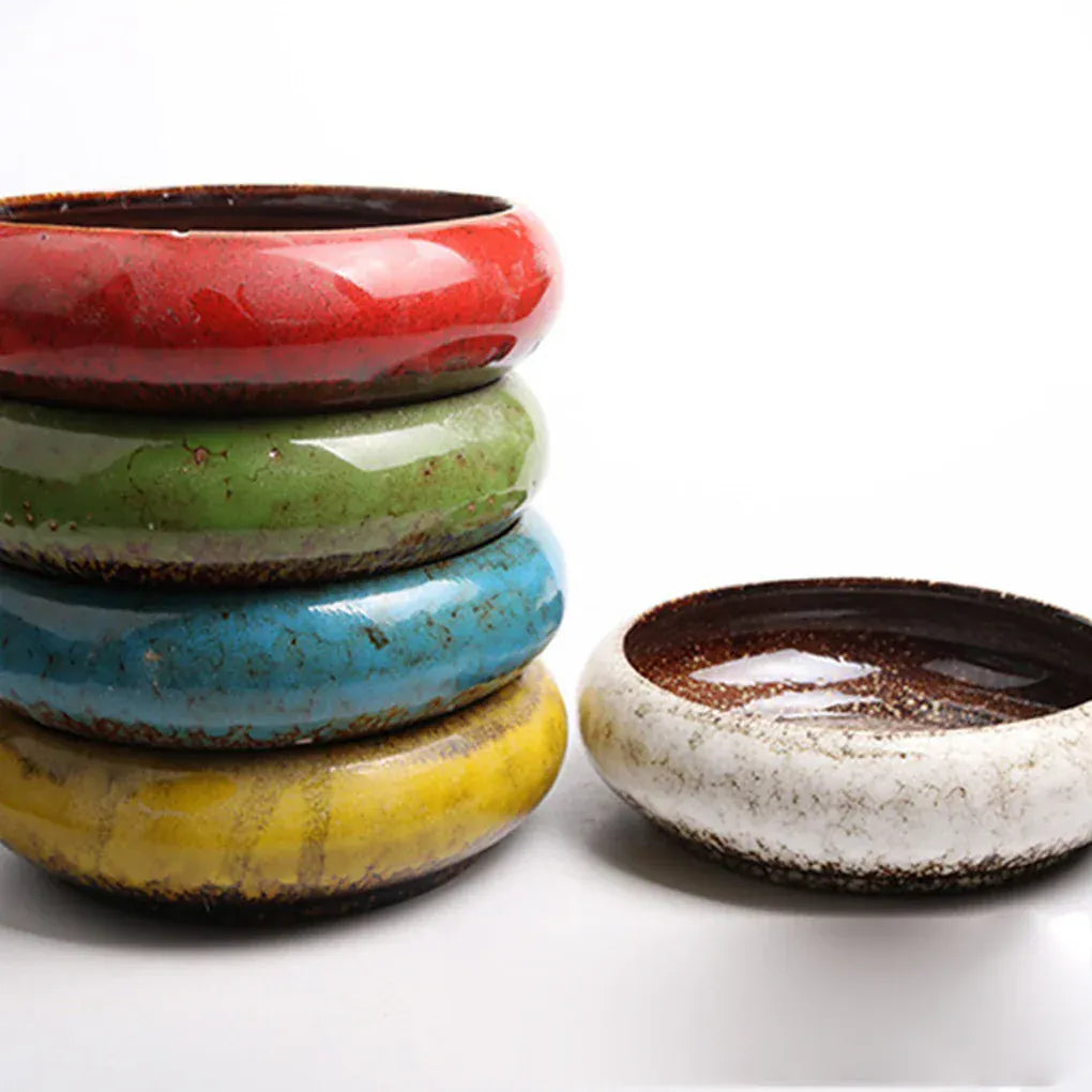 Cache pot céramique plat