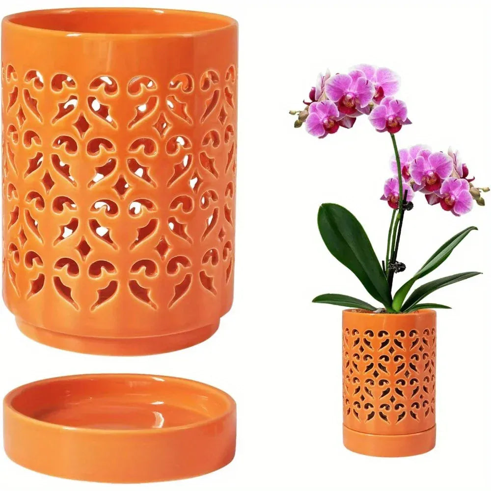 Cache pot céramique pour orchidée