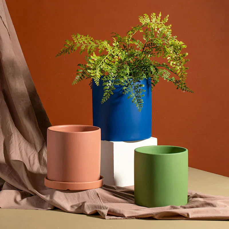 cache-pot céramique rose