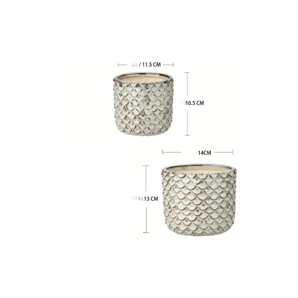 cache pot céramique style ecaille Les Deux