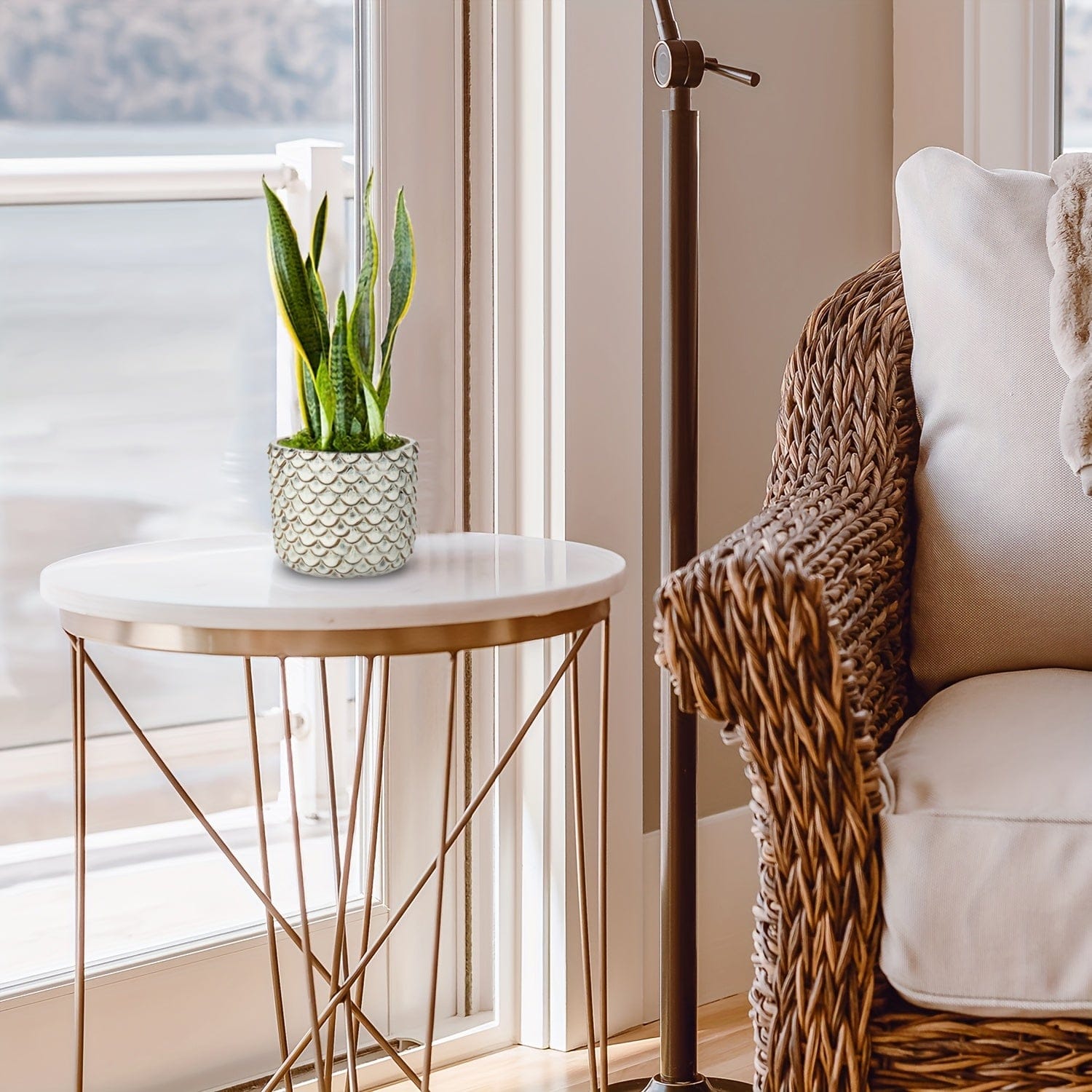 cache pot céramique style ecaille Les Deux