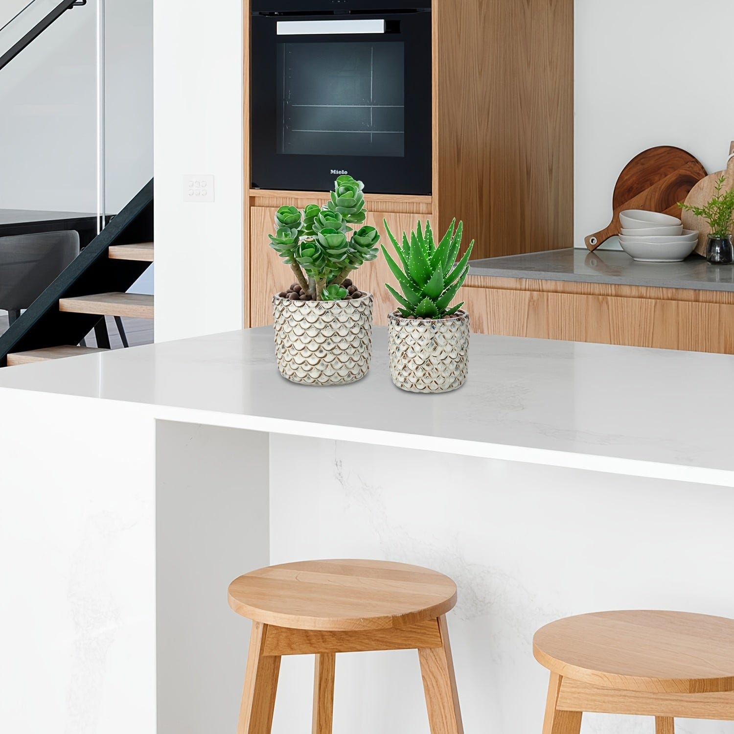 cache pot céramique style ecaille Les Deux