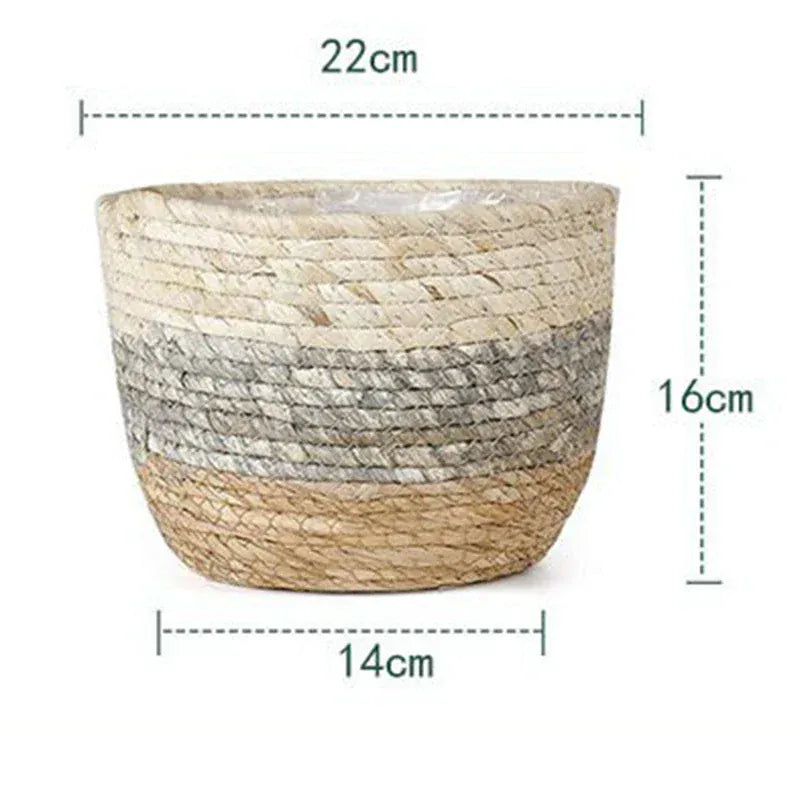 cache pot de fleur en osier M