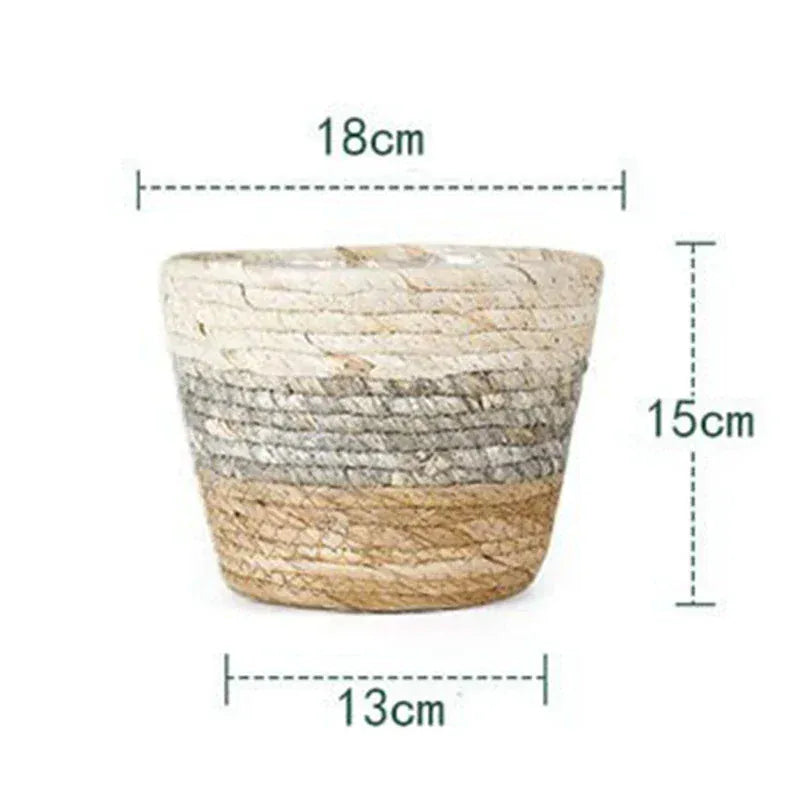 cache pot de fleur en osier S