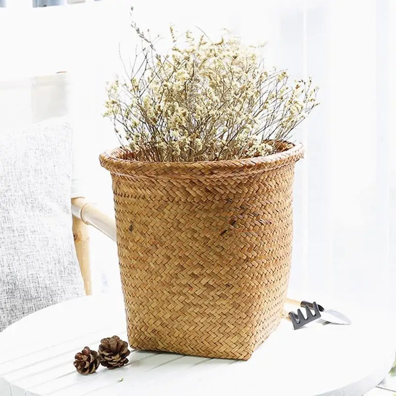 cache pot decoration naturel Beige