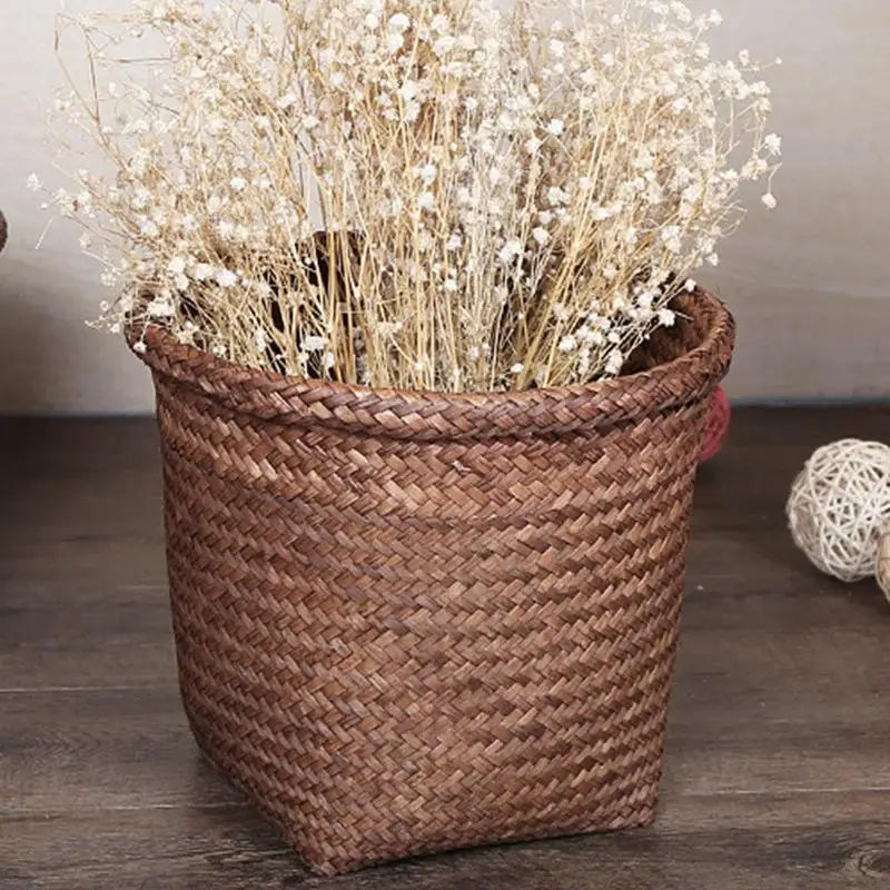 cache pot decoration naturel Brun