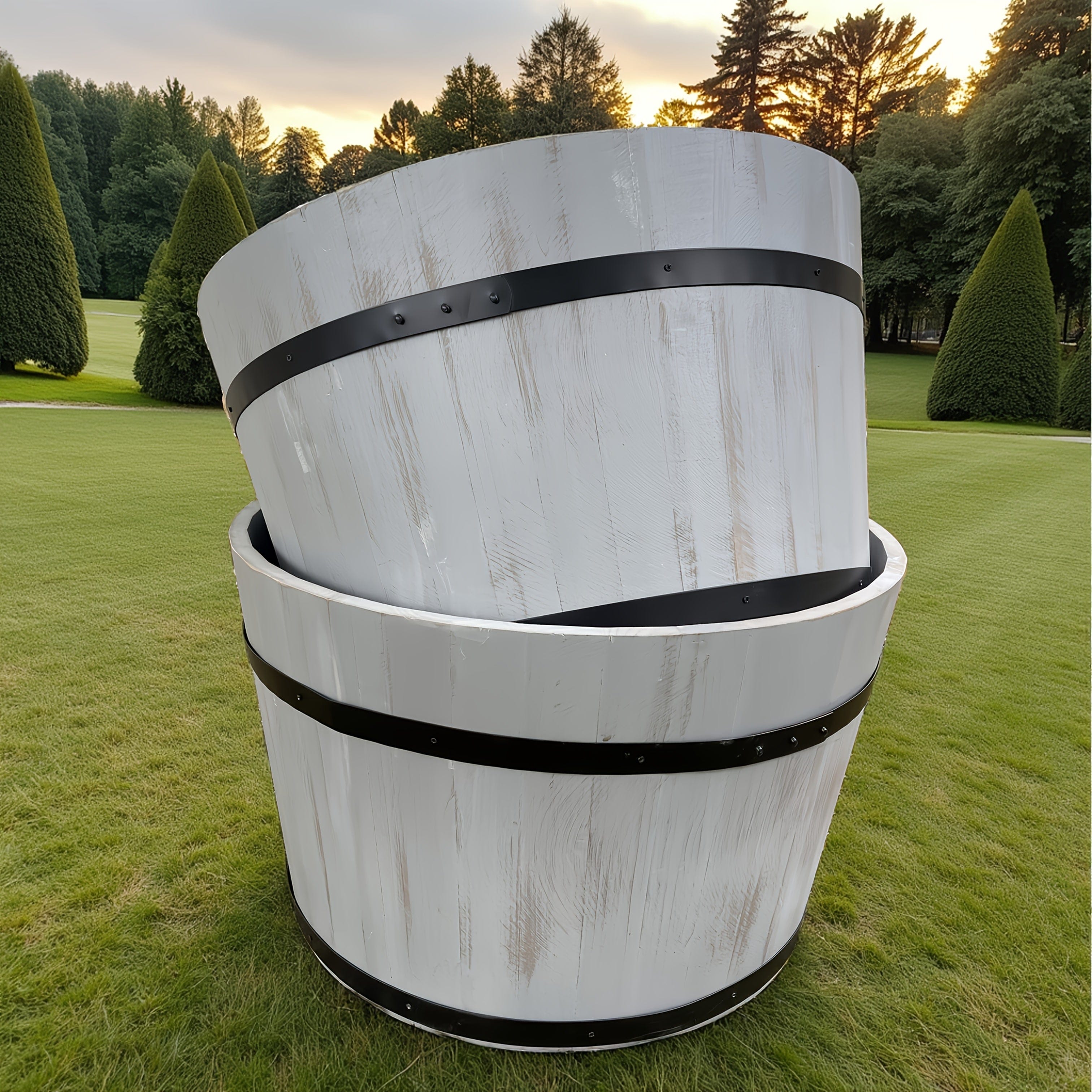 cache-pot en bois 60cm Solid Wood