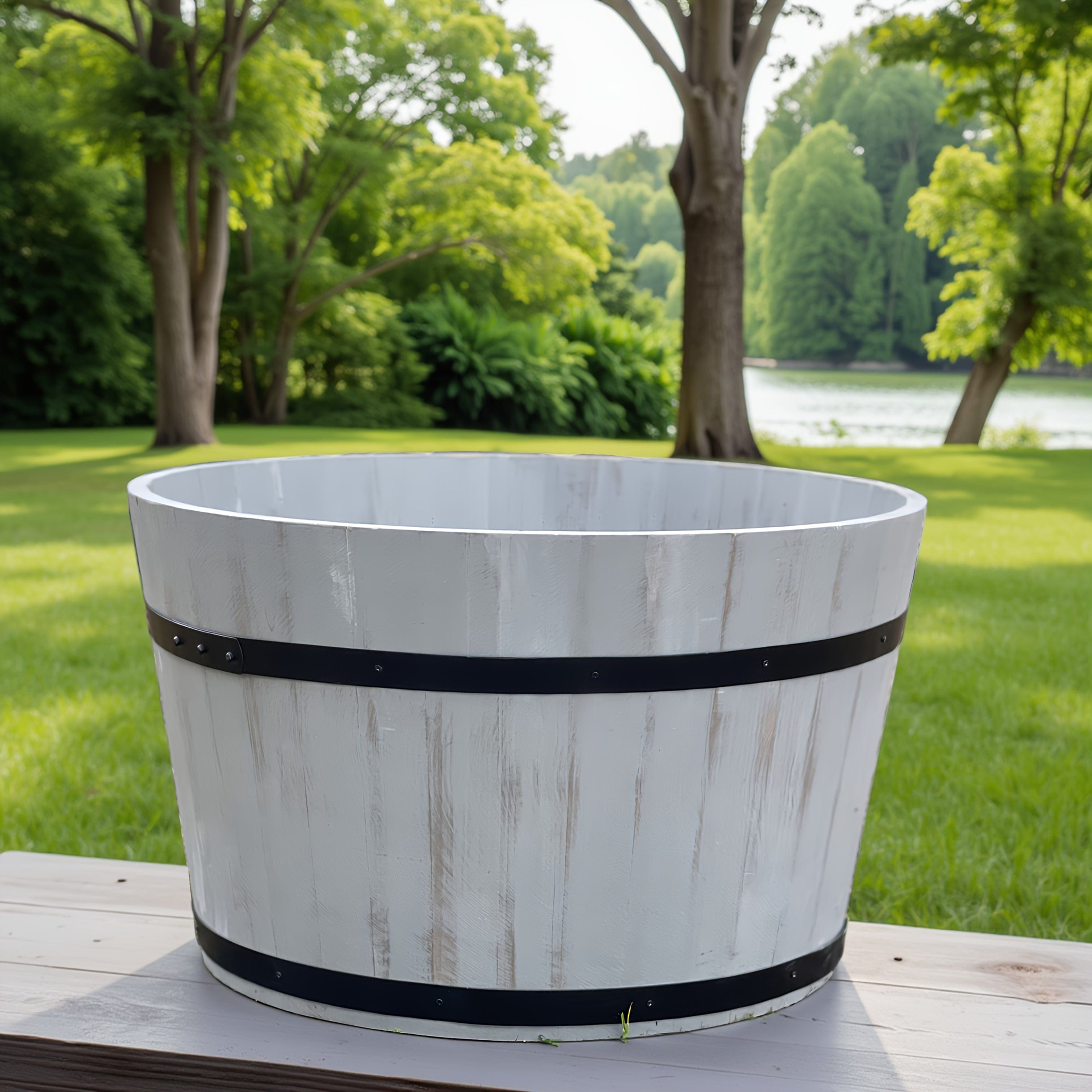 cache-pot en bois 60cm Solid Wood