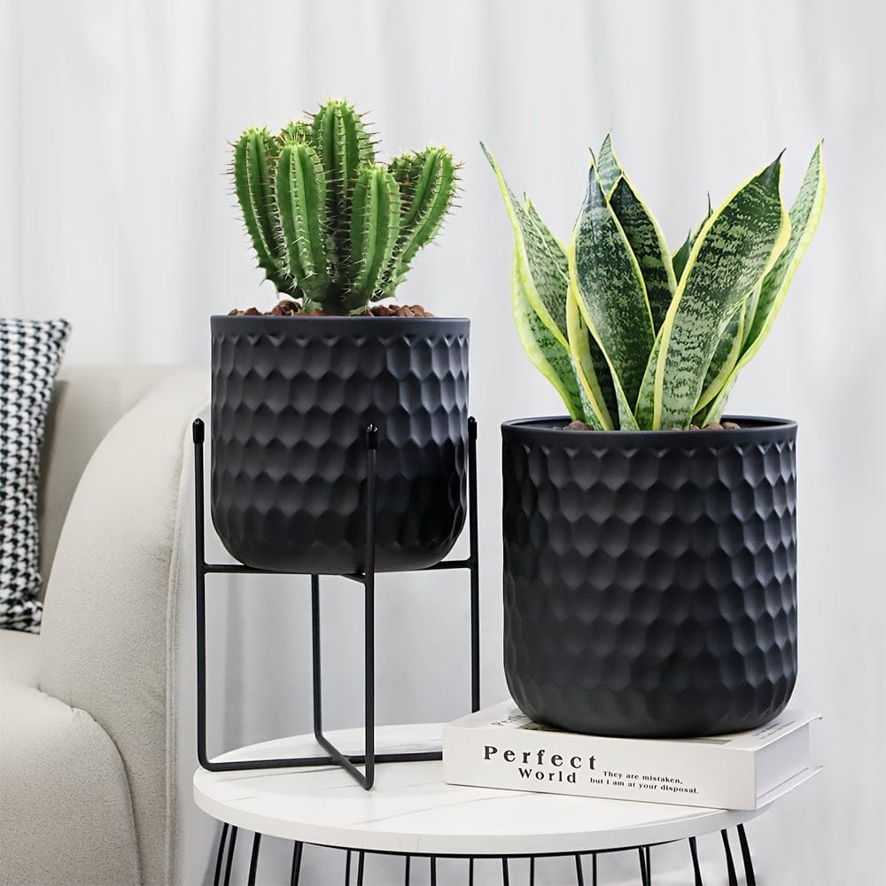 cache-pot extérieur sur pied