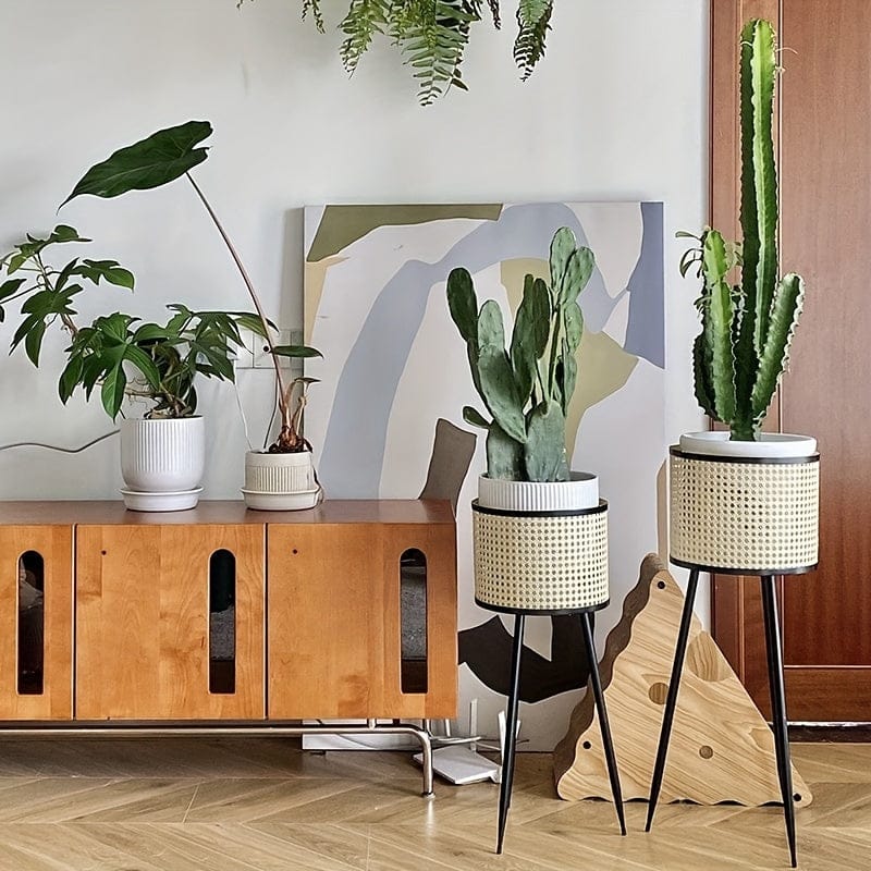 cache-pot intérieur sur pied