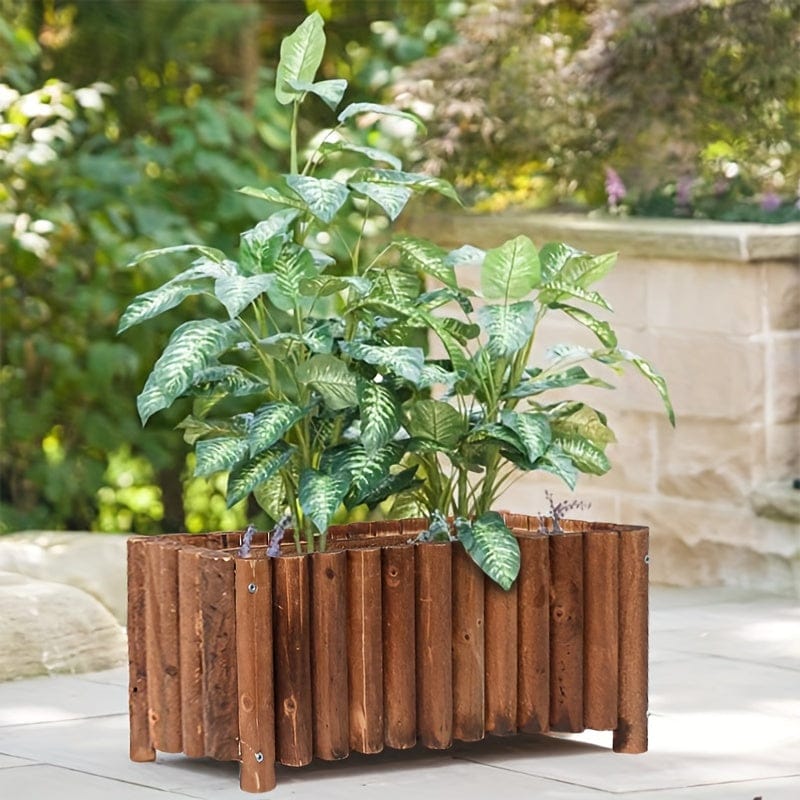 cache-pot rectangulaire bois