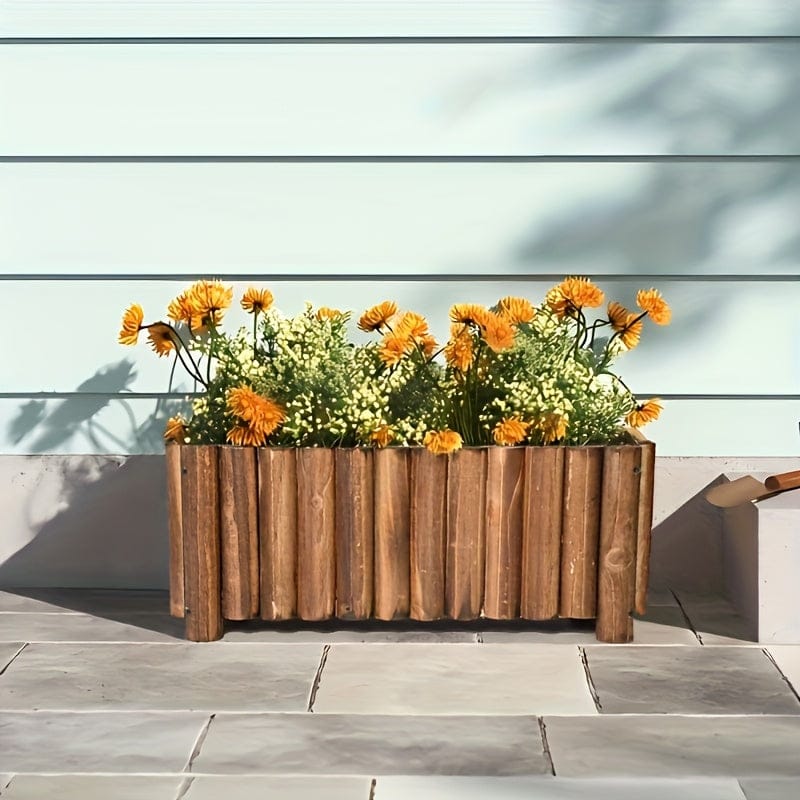 cache-pot rectangulaire bois