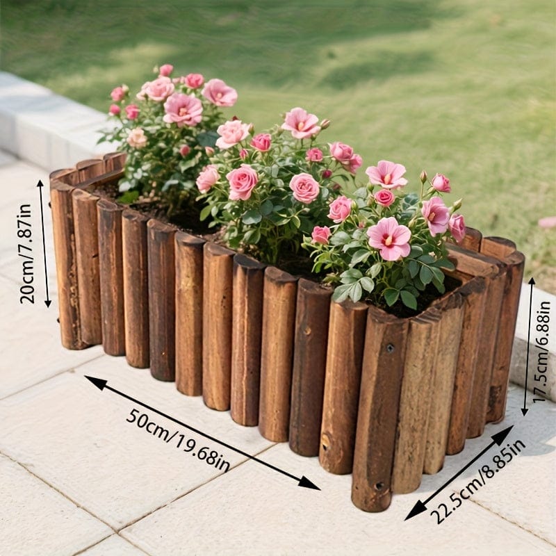 cache-pot rectangulaire bois