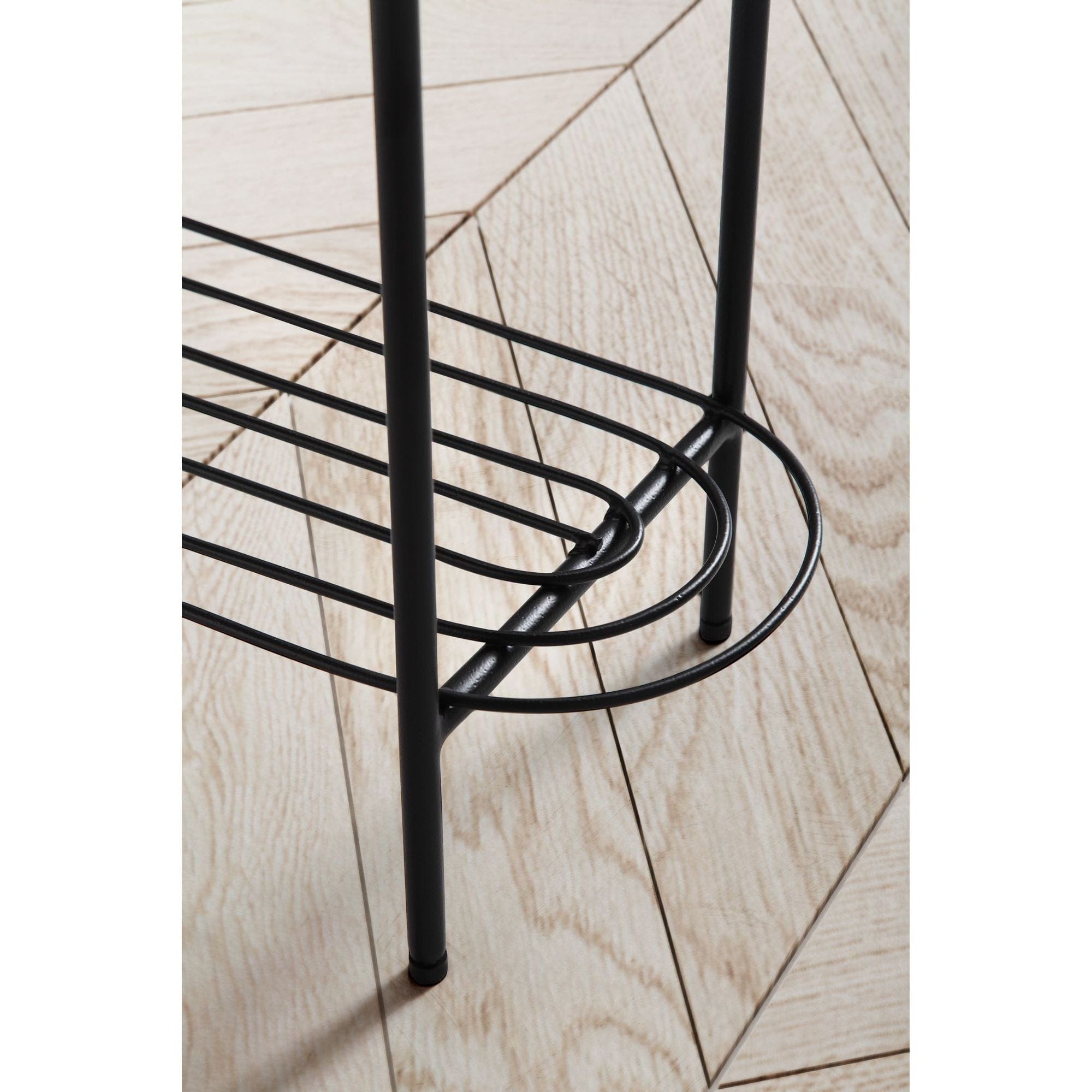 Cache pot rectangulaire sur pied Noir