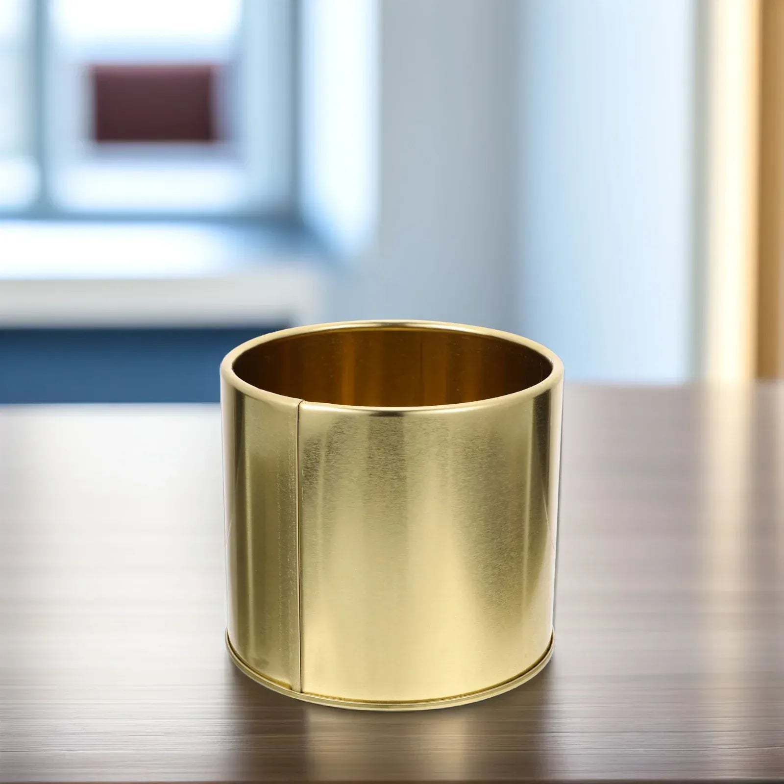 cache-pot rond doré