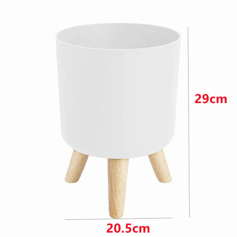 cache-pot sur pied blanc