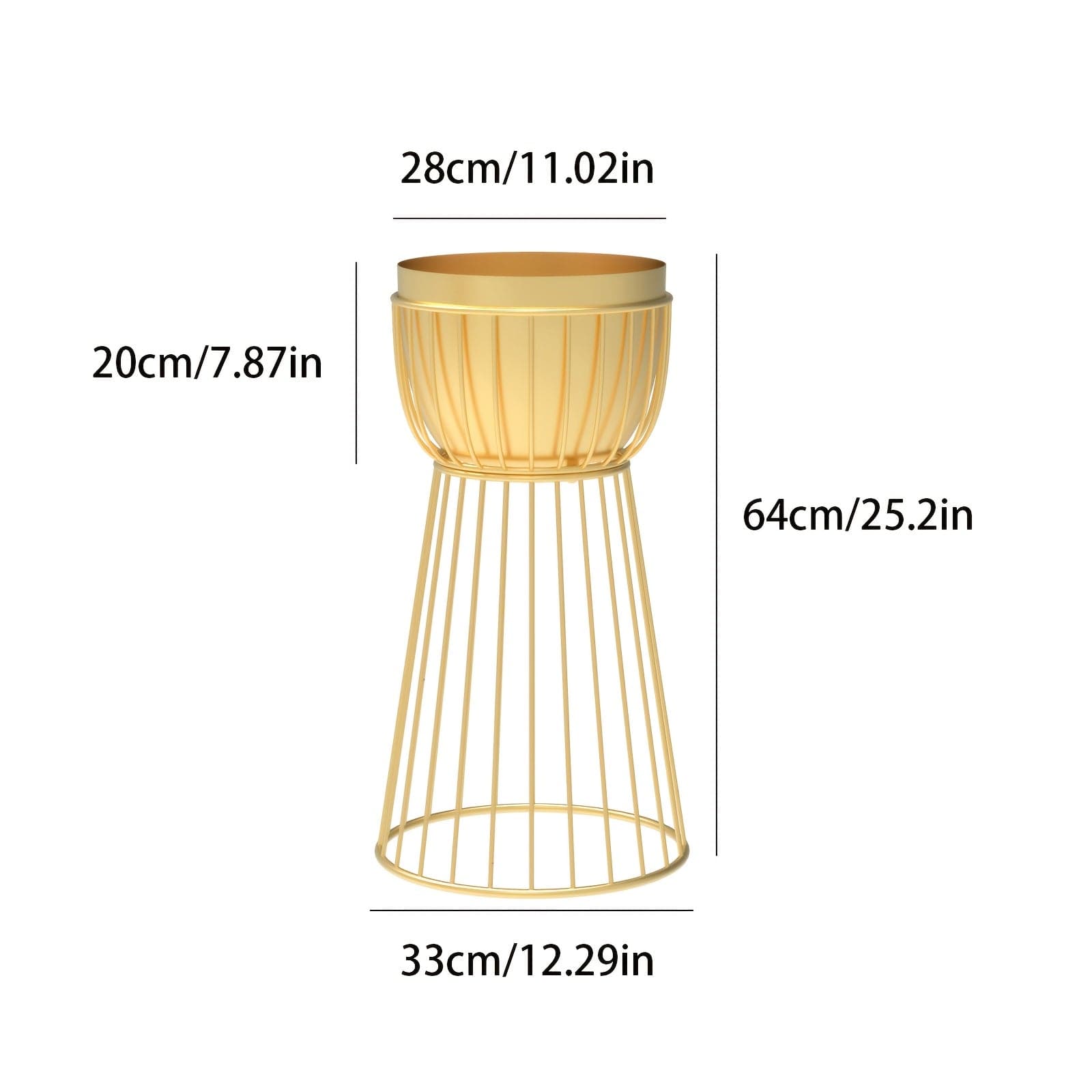 cache-pot sur pied doré original Or / Grand