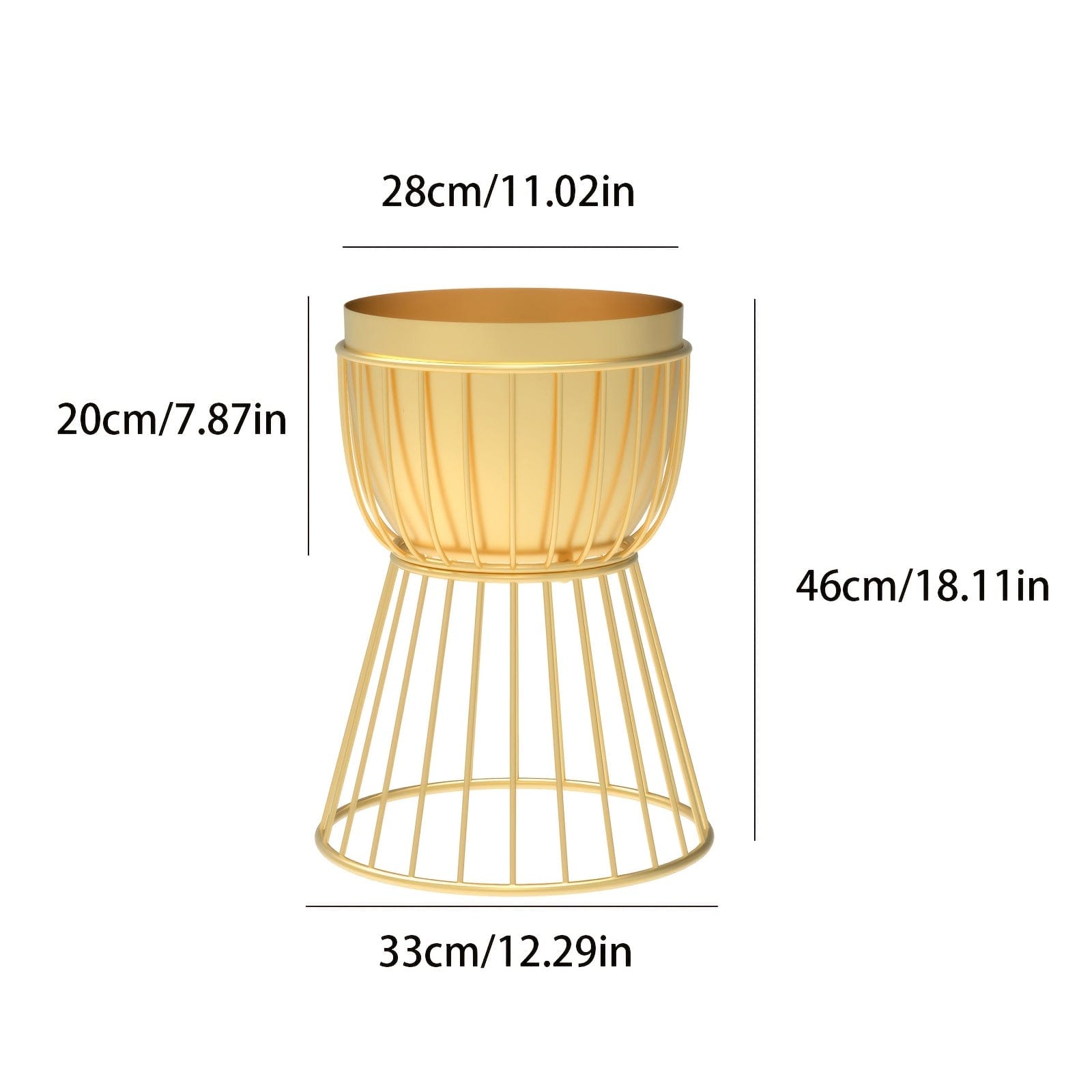 cache-pot sur pied doré original Or / Moyen