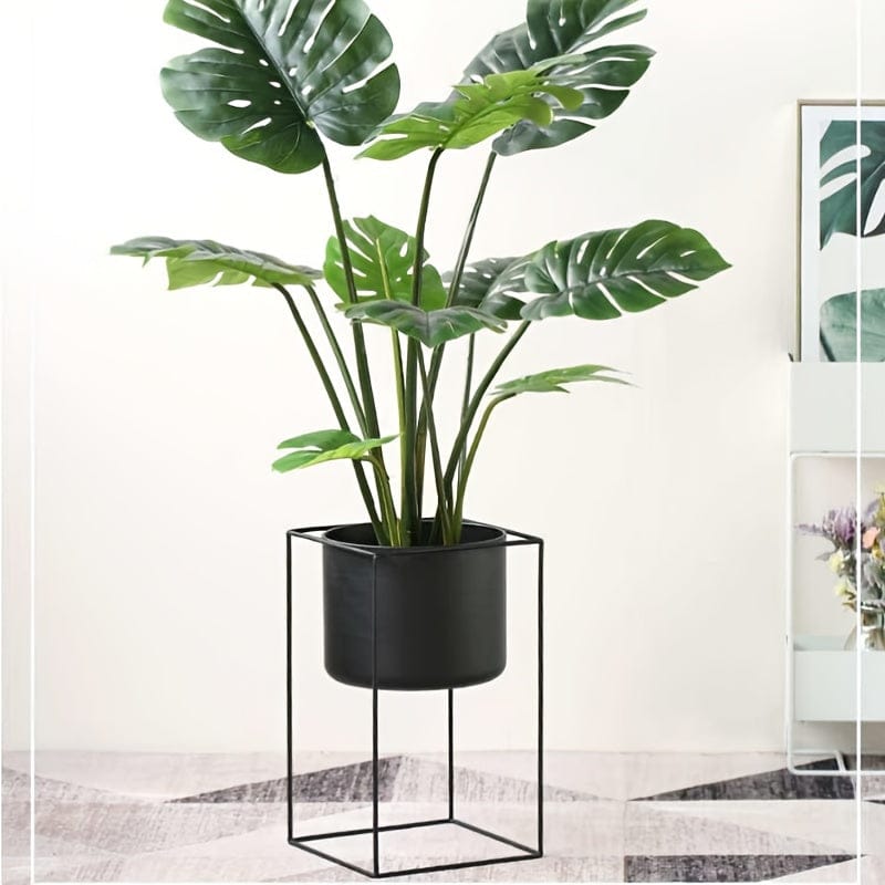 cache-pot sur pied noir