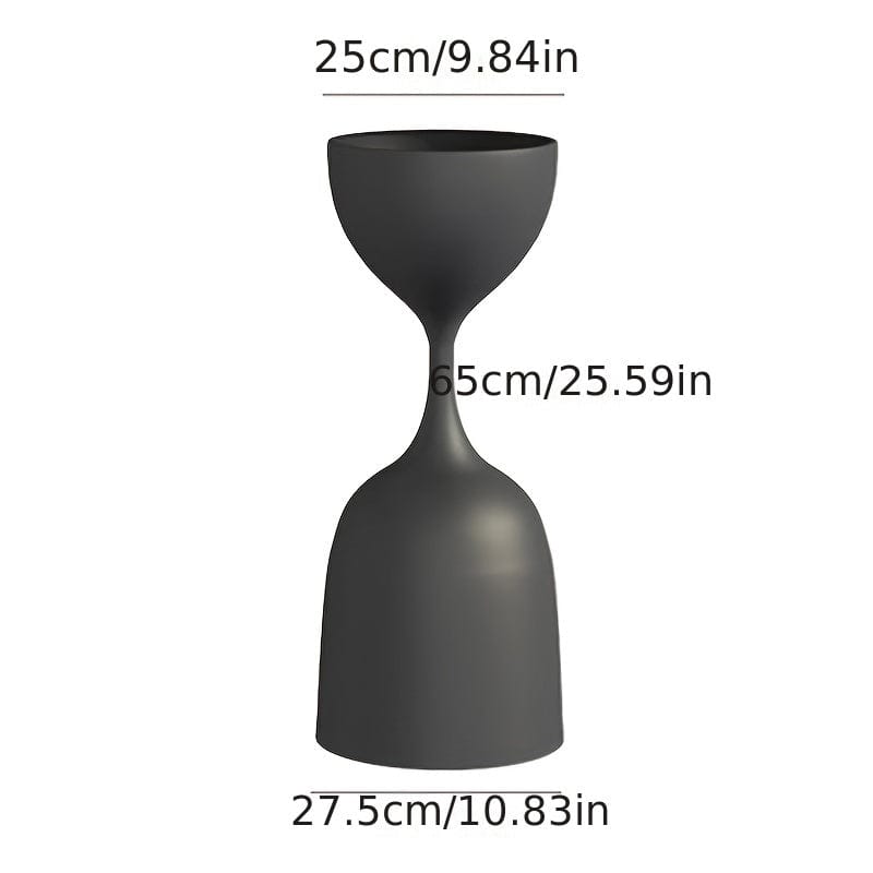 cache-pot sur pied noir design Grand