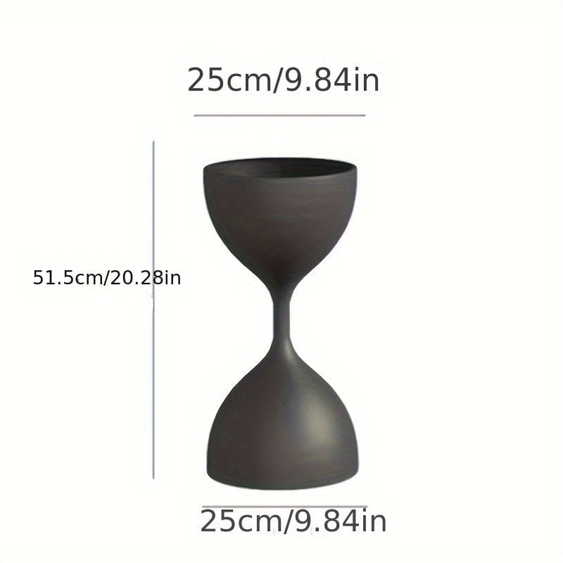 cache-pot sur pied noir design Moyen