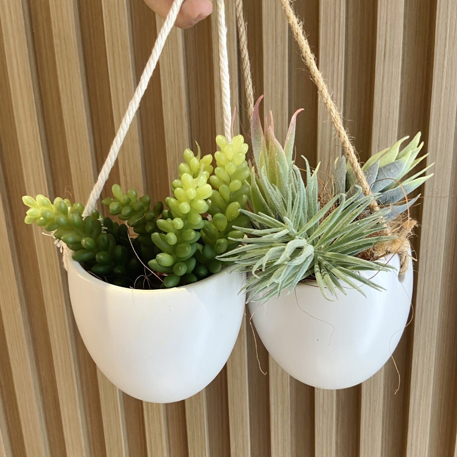 Cache pot suspendu céramique