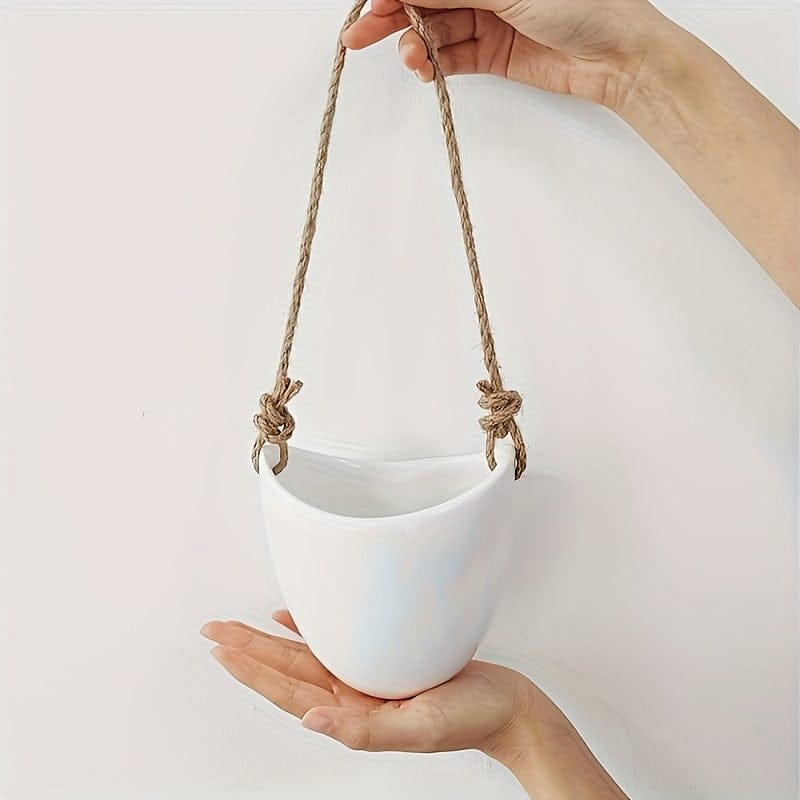 Cache pot suspendu céramique