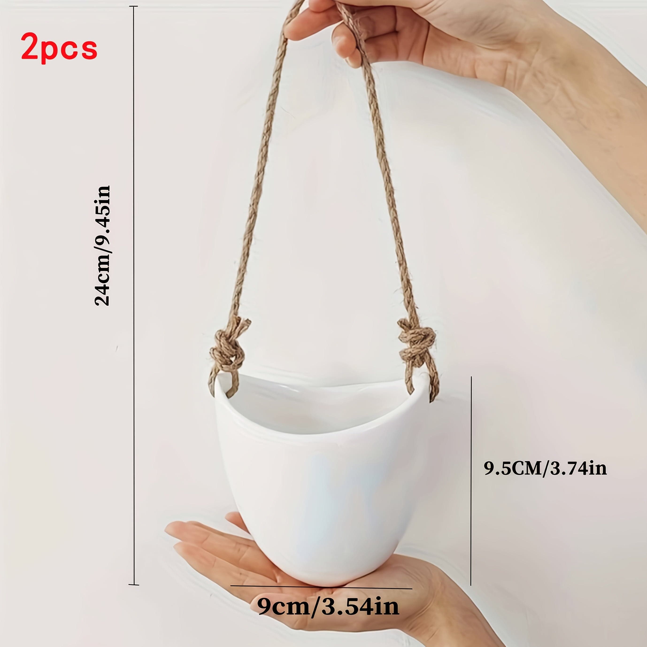 Cache pot suspendu céramique