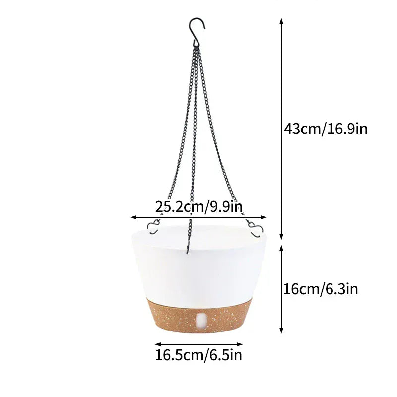 Cache-pot suspendu plastique 2