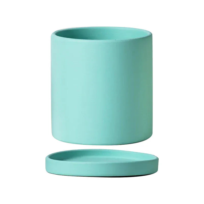 cache-pot turquoise céramique 11cm