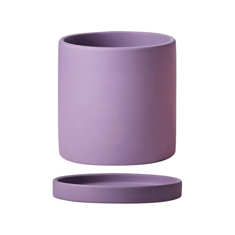 cache-pot violet céramique Violet / 11cm