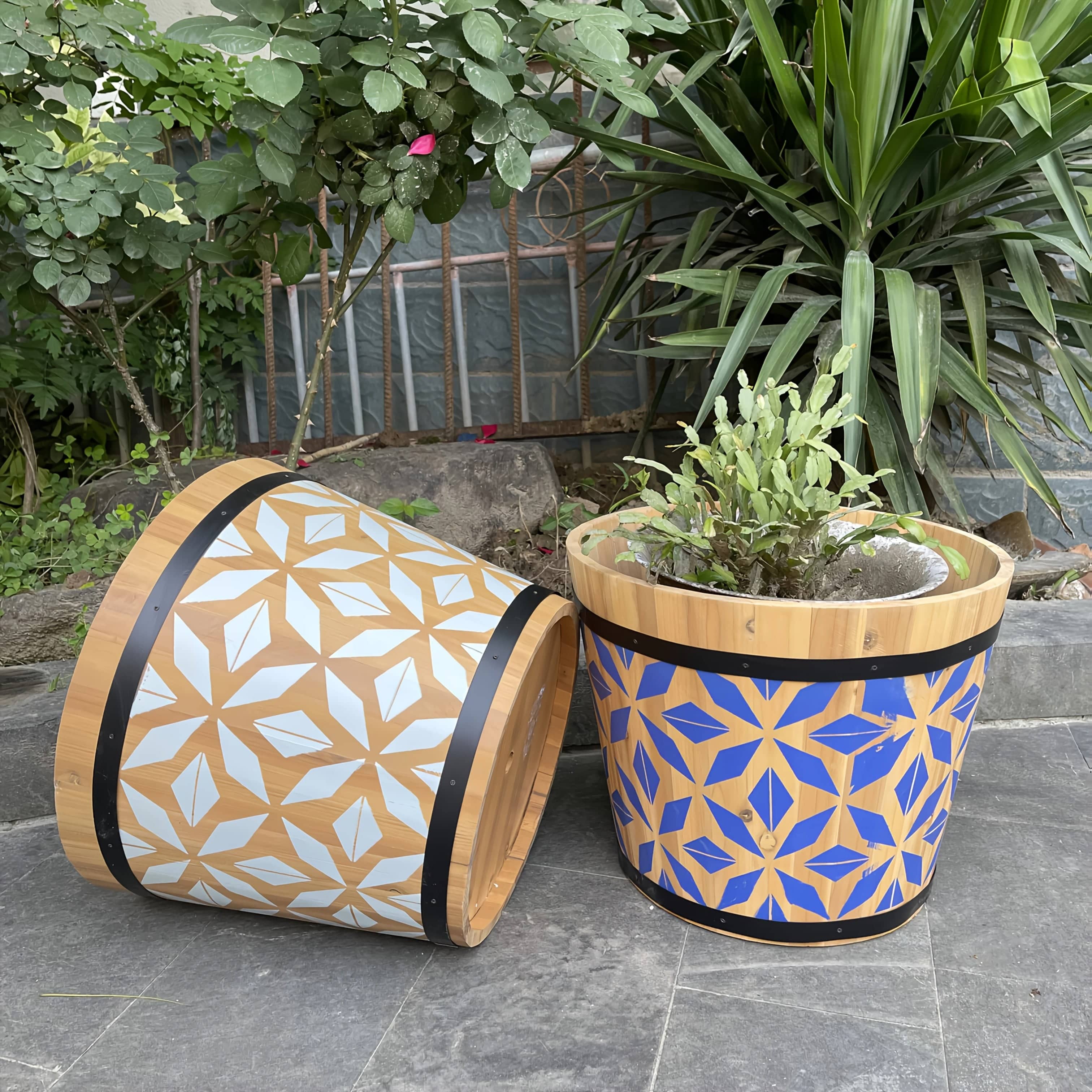 grand cache pot bois