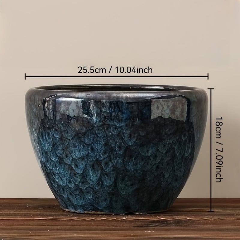 grand cache pot ceramique Grand bleu