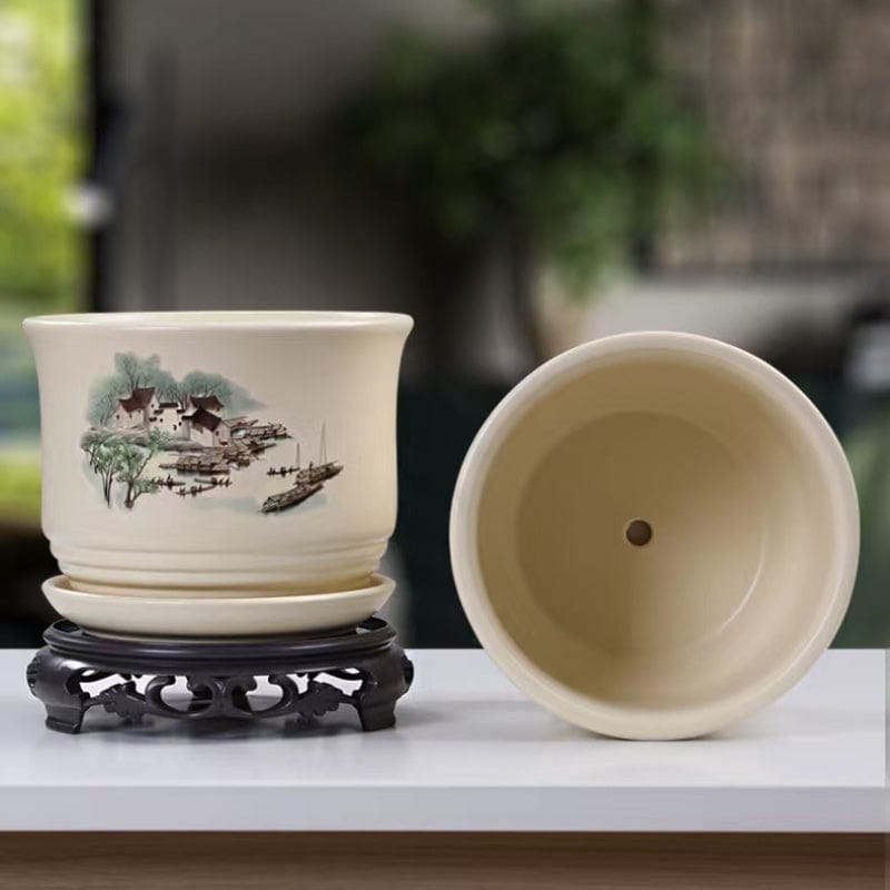 Grand cache pot ceramique interieur