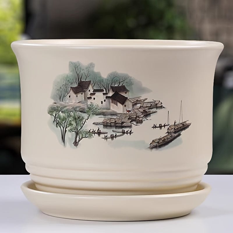 Grand cache pot ceramique interieur 3