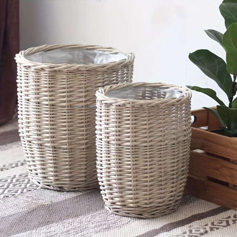 grand cache pot en osier pour exterieur