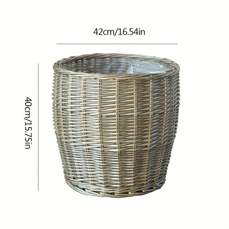 grand cache pot en osier pour exterieur Grand